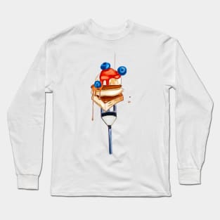 Pancakes with maple syrup and blueberries Long Sleeve T-Shirt